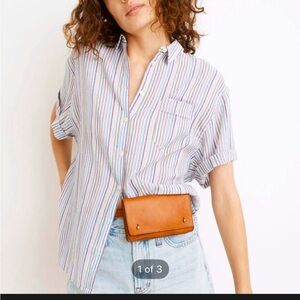 Madewell Rainbow Striped Chronicle Button Up Shirt Small